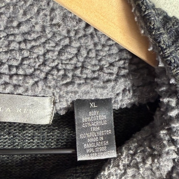 Oscar De La Renta Men’s Grey Cotton Blend Quarter Zip Sweater Size XL - Picture 3 of 9